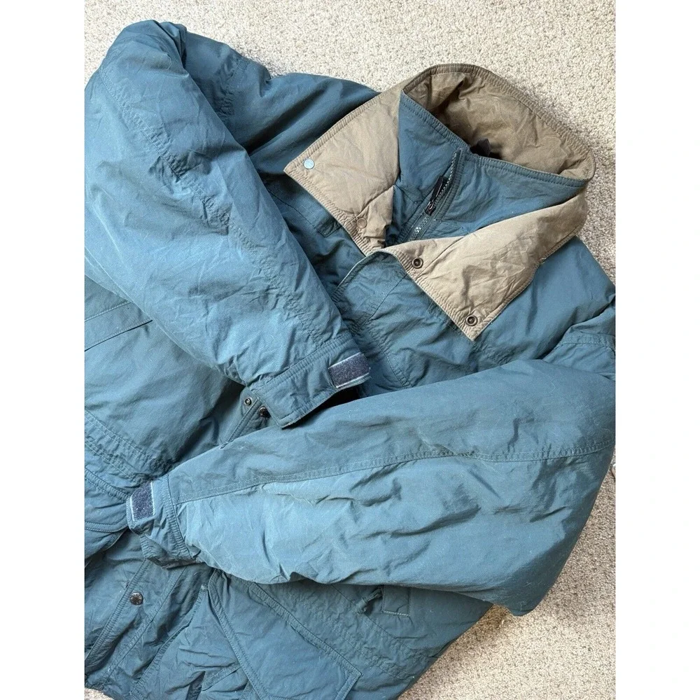 The North Face Vintage Green Goose Down Puffer Quilted Ski Jacket Mens Large - Picture 1 of 14